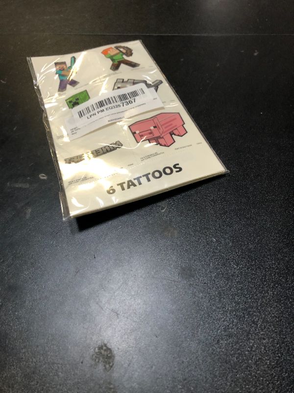 Photo 1 of Minecraft Tattoos Party Favors Bundle ~ 72 Perforated Individual 2" x 2" Minecraft Temporary Tattoos for Kids Boys Girls (Minecraft Party Supplies)