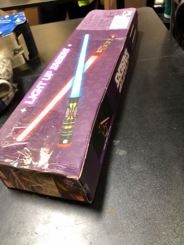 Photo 1 of TOY Life 2 Pack Dark Saber Light a Saber for Kids Light up Sword LED Lightsavers Inquisitor Light Up Swords for Kids Sable de Luz Sound Retractable Attachable