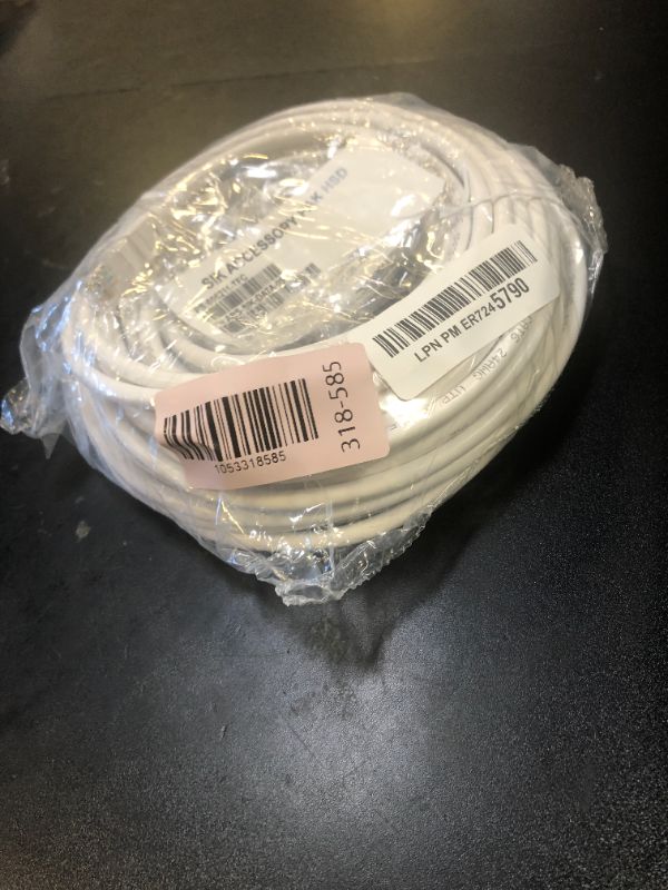 Photo 1 of Brozzag 50 Ft Ethernet Cable for Cat5E/Cat6, 10Gbps 24AWG Cat6 Network Cable, Direct Burial Cable, UTP, LLDPE, RJ45 Patch LAN Cord, Waterproof, Indoor&Outdoor, Cat 5E Internet Cable in White for PC