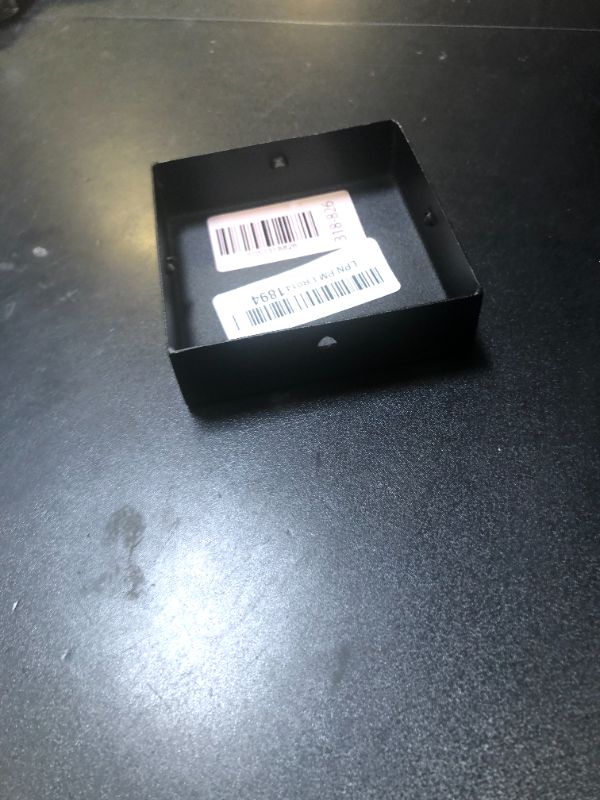 Photo 1 of Nuvo Iron Eazy Cap™ Flat Pyramid Post Cap - Galvanized Powder Coated Steel, Black, 3.5" x 3.5"