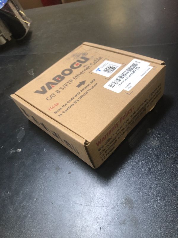 Photo 1 of Vabogu Cat 8 Ethernet Cable, 30ft Heavy Duty High Speed Internet Network Cable, Professional LAN Cable, 26AWG, 2000Mhz 40Gbps with Gold Plated RJ45 Connector, Shielded in Wall, Indoor&Outdoor