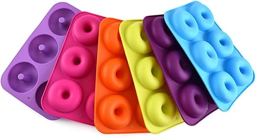 Photo 1 of DIY 6-Cavity Cake Donut Mold Non-Stick Baking Molds Cake Pan Silicone Tray for Doughnut Cake Bread Pudding Chocolate Muffin Soap
