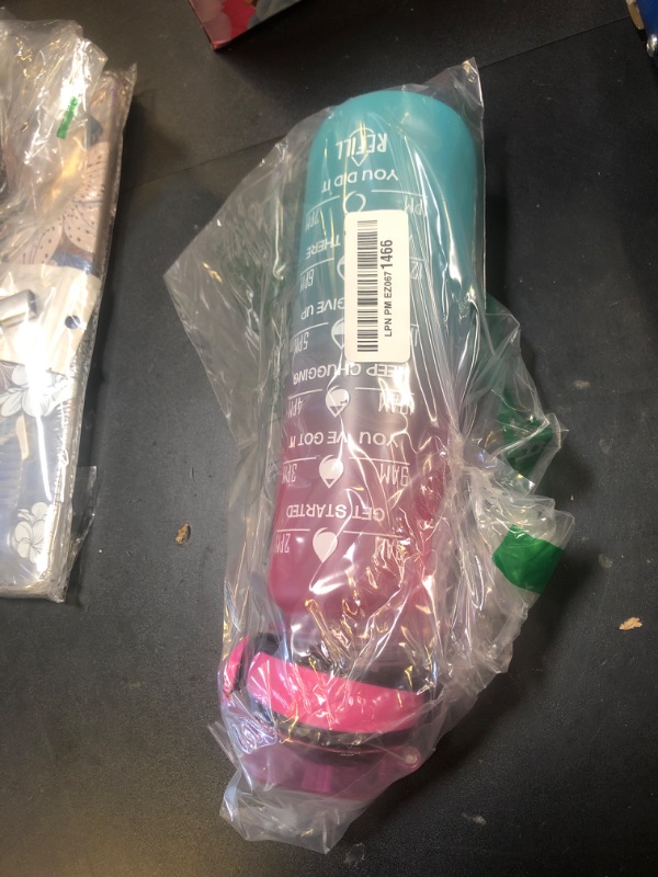 Photo 1 of Enerbone 32 oz Drinking Water Bottle with Times to Drink and Straw, Motivational with Carrying Strap, Leakproof BPA & Toxic Free, Ensure You Drink Enough Water for Fitness Gym Outdoor