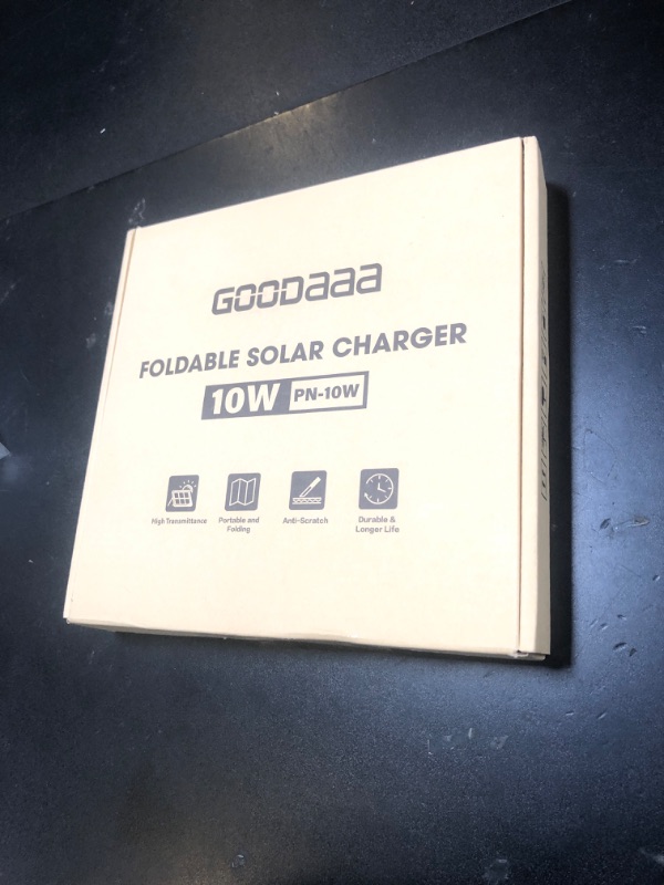 Photo 1 of GOODaaa 10W Portable Solar Charger with Dual USB Outputs Super Handy Foldable Size 24% High Conversion Efficiency Solar Panels, Waterproof & Dustproof & Shockproof, Wide Compatibility