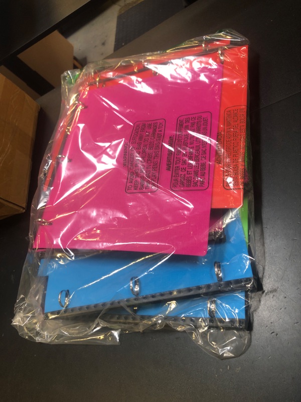 Photo 1 of INFUN Telescoping 3 Ring Binder - 12 PCS, Portable 0.75 inch Plastic 3 Ring Binder with Telescoping Spine ?Binders with Foldable Front Cover Holds 8.5" x 11" Paper for School,Office and Homes