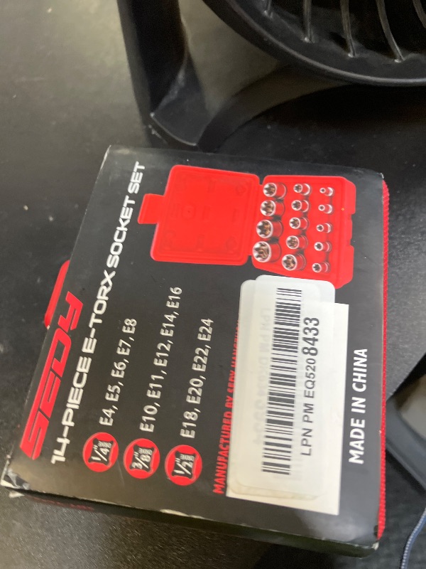 Photo 1 of SEDY 14-Piece E-TORX Socket Set - Premium Female Torx Socket Set, Ultimate Torque Star Sockets, External Torx Sockets, E4 E5 E6 E7 E8 E10 E11 E12 E14 E16 E18 E20 E22 E24
