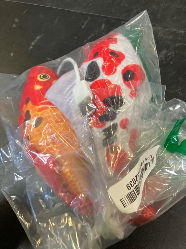 Photo 1 of TOOGE 2 Pack 9" Floppy Fish Cat Toys with SilverVine and Catnip for Indoor Cats for Small Dogs Interactive Automatic Flopping Fish Cat Kicker Toys for Cats Puppy Small Dog