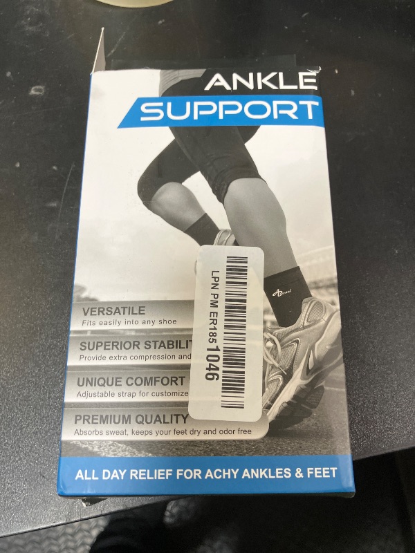Photo 1 of ABIRAM Ankle Brace, Ankle Compression Sleeve, Foot Sleeve (1 Pair) with Strap, Ankle Support for Sprained Foot & Arch, Plantar Fasciitis Relief Socks, Achilles Tendonitis, Women & Men,For Sports