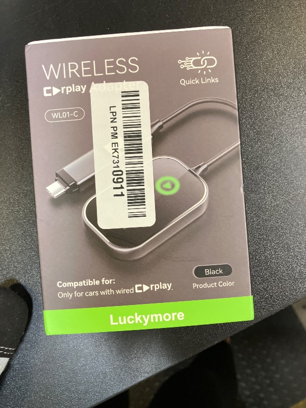 Photo 1 of Wireless Carplay Adapter, Converts Wired to Wireless Carplay Dongle for Wireless Control Plug & Play Carplay Fit for Cars from 2017 & for Apple iPhone iOS 10+ Black