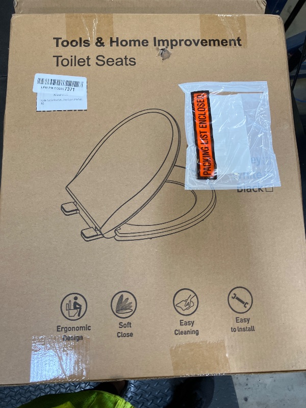 Photo 1 of Aünsffer Toilet Seat Round Soft Close16.5'', Toilet Lid Slow Close Quiet No Slam, Easy Installation & Release?Safe PP Material Easy Clean, Comfortable Ergonomic Design, 2 Years Support, White Plastic