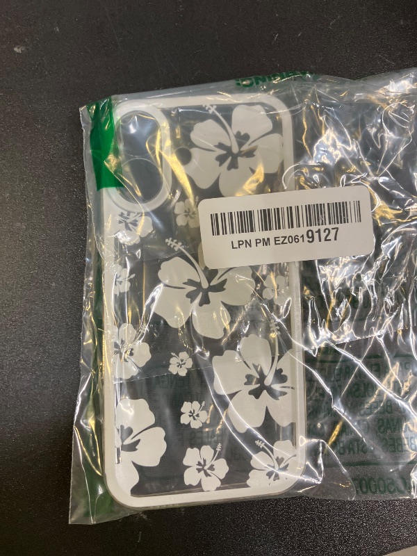 Photo 1 of Lovmooful Compatible for iPhone 16 Case Clear Cute Floral Flower Hibiscus with Color Edge Design for Girls Women Soft TPU Shockproof Protective Girly for iPhone 16 Case-White