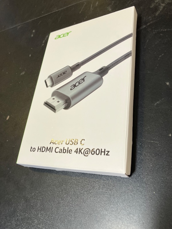 Photo 1 of Acer USB C to HDMI Cable for Home Office 6.6FT (4K@60Hz), High-Speed Type C to HDMI 2.0 Braided Cord, Thunderbolt 4/3 Compatible with MacBook, iPhone 16/15 Pro/Max, iMac, iPad Pro, Galaxy S24, Surface