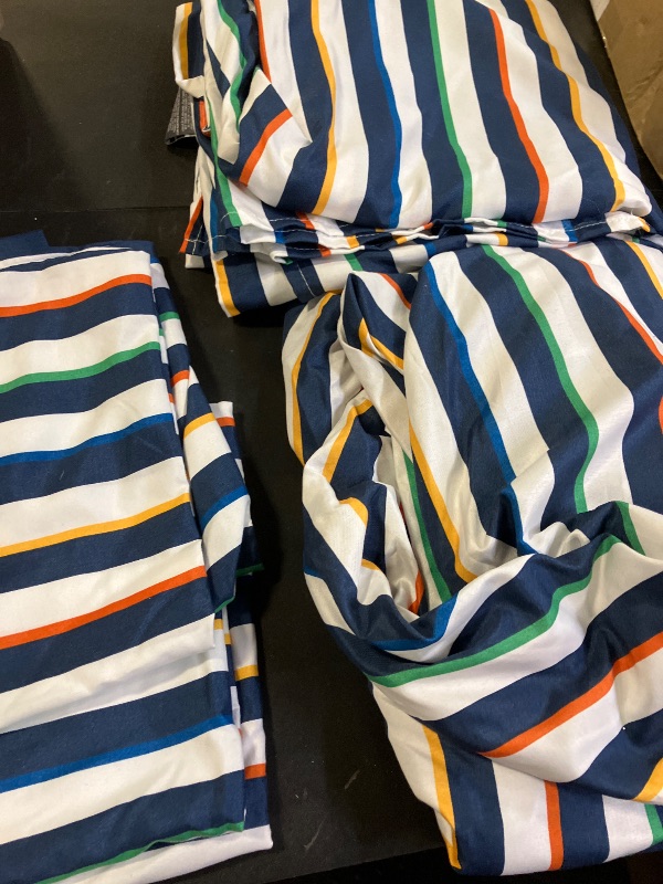 Photo 1 of Eddie Bauer Kids - Full Sheets, Stain-Resistant Toddler Bedding with Matching Sham(s), Super Soft, Ideal Boy Room Essentials (Stripes Game Blue, Full)
