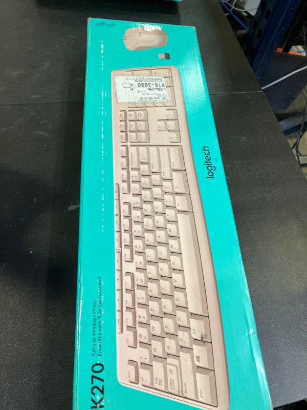 Photo 1 of Logitech MK270 Wireless Keyboard and Mouse Combo for Windows, 2.4 GHz, 8 Multimedia Keys, PC, Laptop, Wireless Keyboard Compact Mouse Combo - Rose