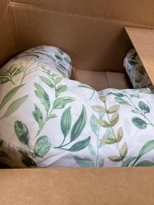 Photo 1 of Boppy Nursing Pillow - Ergonomic Bottle & Breastfeeding Pillow with High, Firm, Large Area, Water-Repellent Cushion with Washable Cover; Baby Safety Alliance Verified - Sage Green Leaf