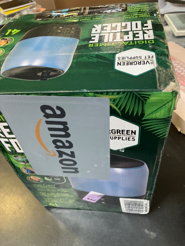Photo 1 of Evergreen Pet Supplies Reptile Fogger Humidifier - 4L Tank, Digital Timer - Automatic Misting System for Terrarium & Amphibian Enclosures