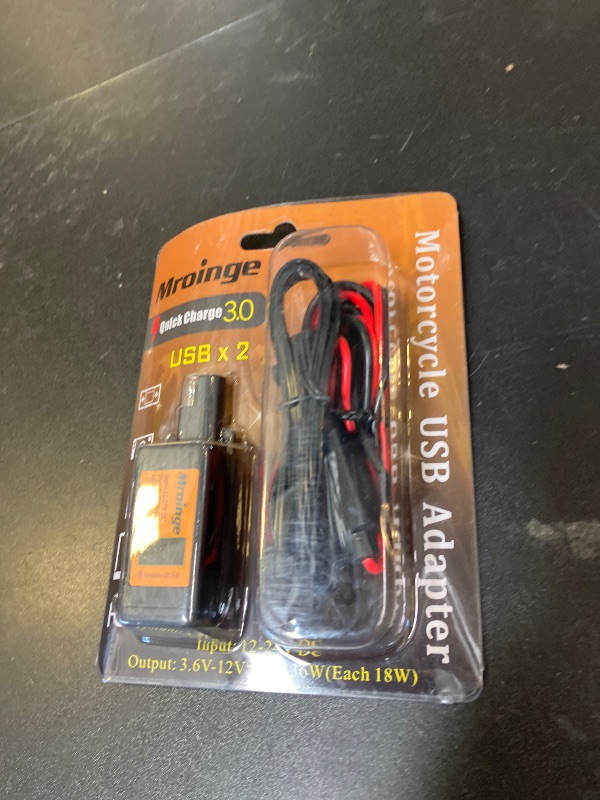 Photo 1 of Motorcycle USB Charger, Mroinge 6.8A SAE to USB Adapter Dual Port QC3.0/2.0 Fast Charge, with Voltmeter/Ammeter & ON/Off Switch & 10A Fuse, Perfect for Your Phone or Smart Device Charging