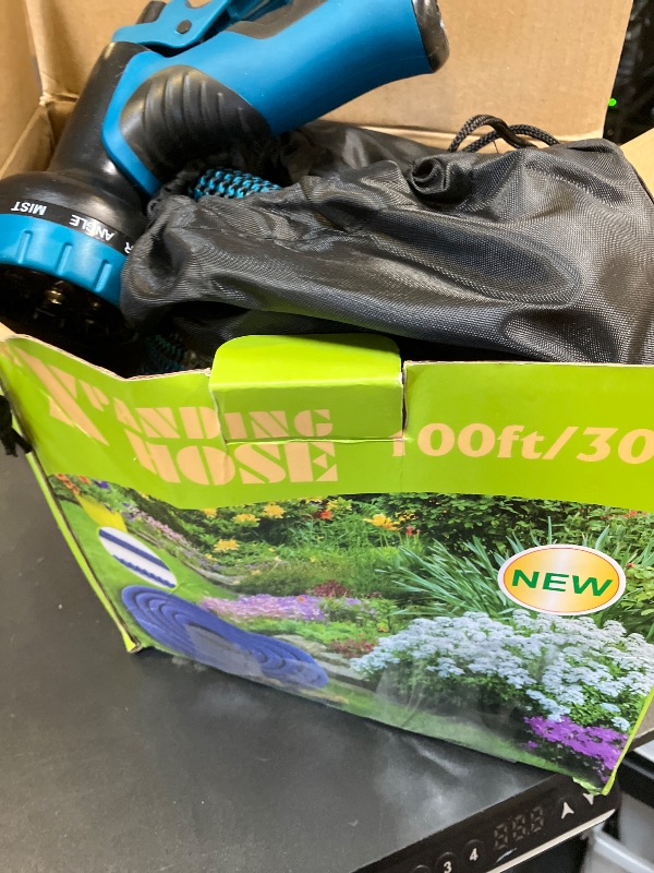 Photo 1 of 100 FT Expandable Garden Hose, 2025 New No Kink Flexible Water Hose 100FT with Leakproof Solid Brass Fittings, Reinforced Extra Strong Outer Fabric & Durable 3-layer Inner Core, Ultra Lightweight