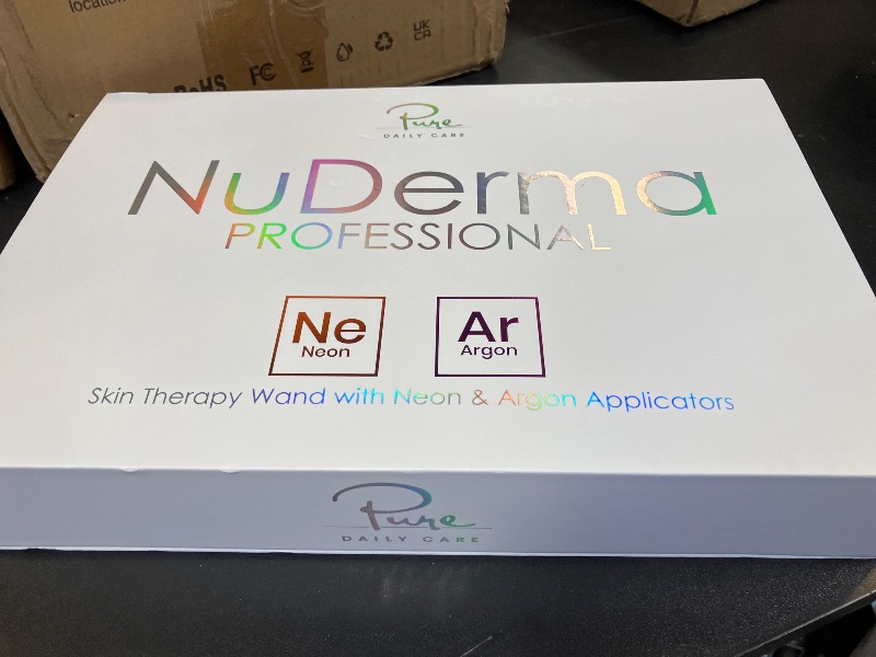 Photo 1 of NuDerma Professional Skin Therapy Wand - Portable Skin Therapy Machine with 6 Neon & Argon Wands – Boost Your Skin – Clear Firm & Tighten