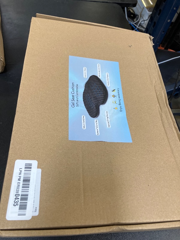 Photo 1 of Ergonomic Gel Seat Cushion for Office & Car - Breathable, Cooling, Sciatica & Back Pain Relief, Large Size (18x15x2 Inches)