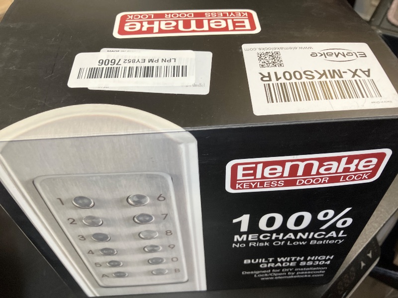 Photo 1 of Keyless Mechanical Combination Door Lock Digital Code Keypad Security Entry Door Stainless Steel 304 Not Deadbolt (Only for The Left Handed Door Opens Inward) … (Right Handle)