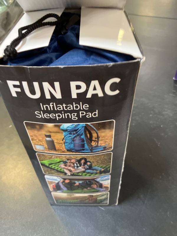 Photo 1 of Camping Sleeping Pad, Ultralight Camping Mat with Pillow, Built-in Foot Pump Inflatable Sleeping Pads Compact for Camping Backpacking Hiking Traveling Tent,Single,Water Ripple Pattern,Green.