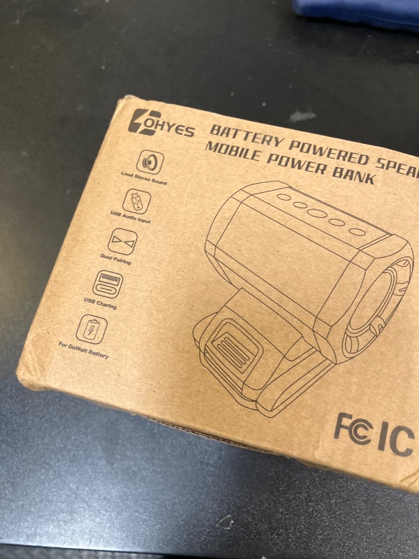 Photo 1 of Bluetooth Speaker Fit for DeWALT 20v Max Battery with USB-A/C Charging for Jobsite Camping & Parties(Battery not Included)