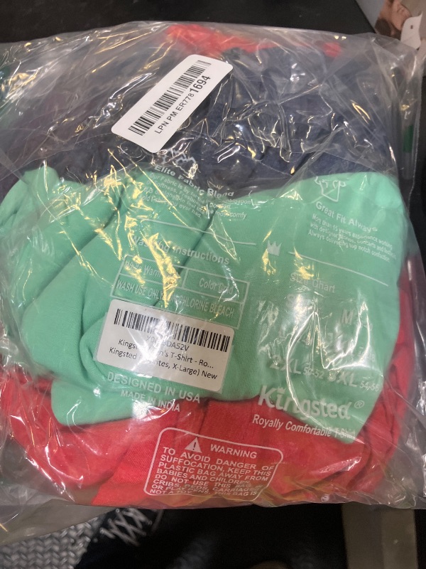 Photo 1 of Kingsted Men's T-Shirts Pack - Royally Comfortable - Super Soft Cotton Blend - Short Sleeve Tagless Crewneck - Plain Colored Classic Tees (4 Pack, Favorites, X-Large)