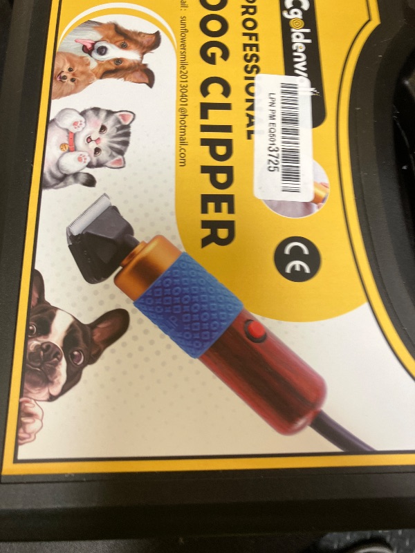 Photo 1 of CGOLDENWALL Dog Hair Clipper for Grooming 200W Pet Clipper Kit with Spare Blade, Low Noise&Vibration, Animal Grooming Trimmer for Cat Sheep Dog