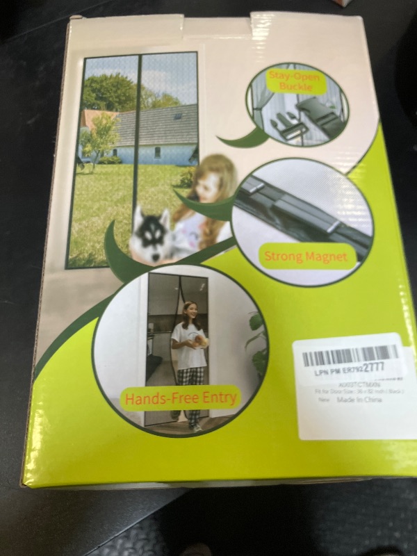 Photo 1 of Magnetic Screen Door - Fit for Door Size:36 x 82 Inch, Screen Itself Size:38"x83", Hands Free Mesh Partition,Heavy Duty Curtain Keeps Bugs Out, Frame Hook & Loop, Pet and Kid Friendly