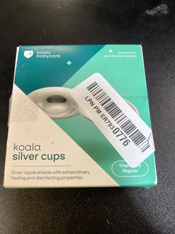 Photo 1 of Koala Babycare The Original Silver Nursing Cups - Nipple Shields for Breastfeeding Newborn - Breastfeeding Essentials - Protect and Soothe - Tri-Laminate Silver - Standard Size