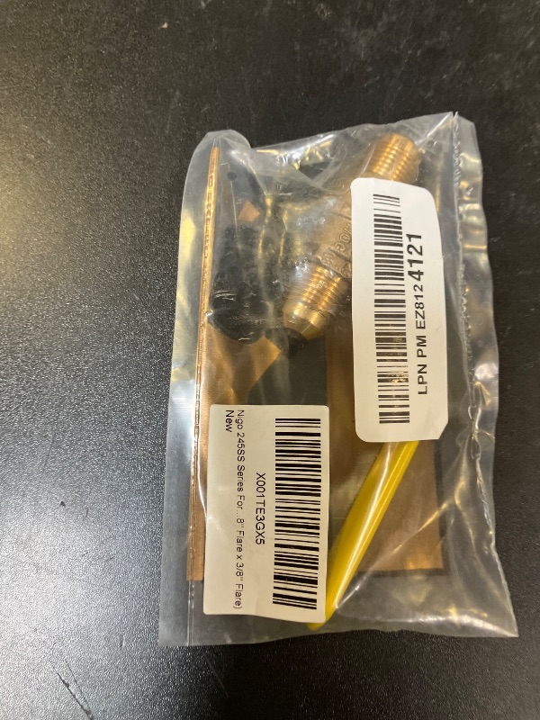 Photo 1 of Nigo Industrial Co. 245SS Series Forged Brass Ball Valve, Standard Port, Rated to 600WOG (3/8" Flare x 3/8" Flare)