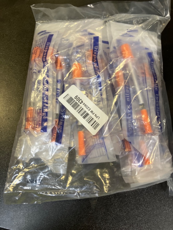Photo 1 of U-100 0.5ml 30 Gauge 5/16" Syringe, Individually Packed 20 PACK