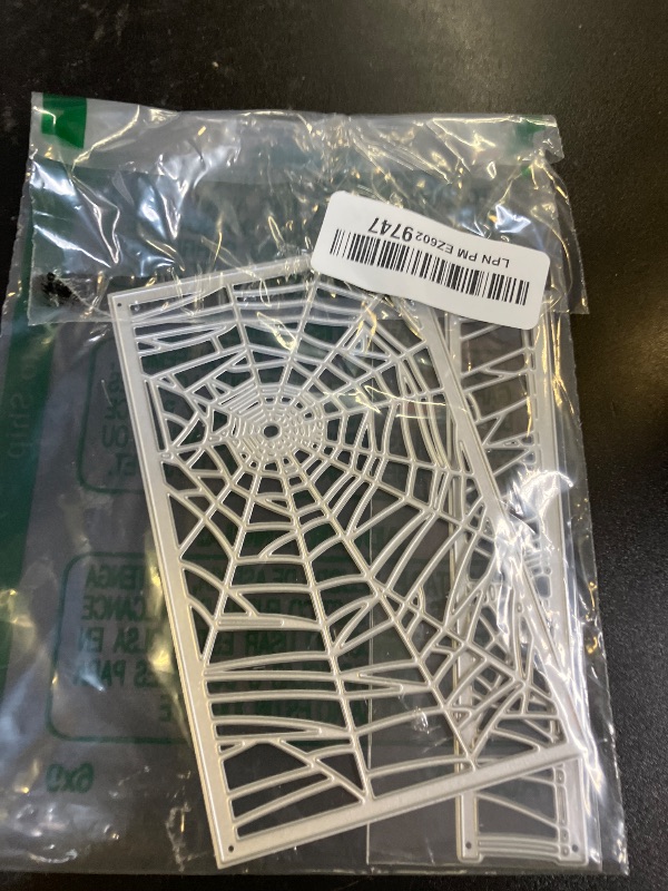 Photo 1 of Estivaux Halloween Frame Die Cuts for Card Making, Hollow Spider Web Cutting Dies Happy Halloween Spider Banner Dies Stencils Embossing Template for Scrapbooking DIY Cards Album Crafts Supplies