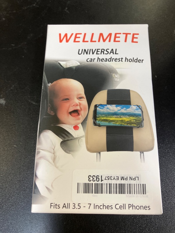 Photo 1 of WELLMETE Car Headrest Phone Holder for Kids Back Seat - Compatible with iPhone, Samsung and Other Cell Phones - Soft Adjustable Silicone Holding Net (for Phone 1 Pack)