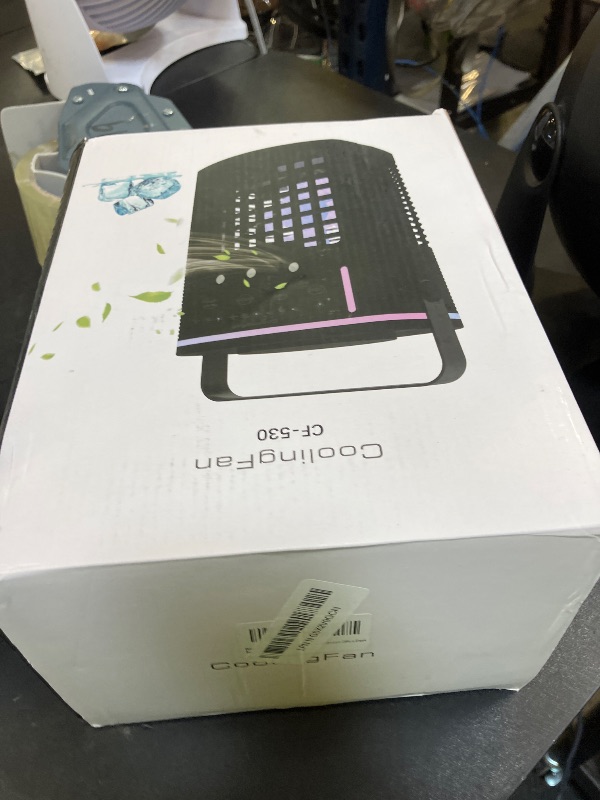 Photo 1 of Portable Air Conditioners, Mini Air Conditioner Portable with Remote, 3 Speeds & 3 Mist, 2-8H Timer & 7 Light Evaporative Air Cooler, Personal Cooling Air Conditioner Fan for Bedroom Office Desk