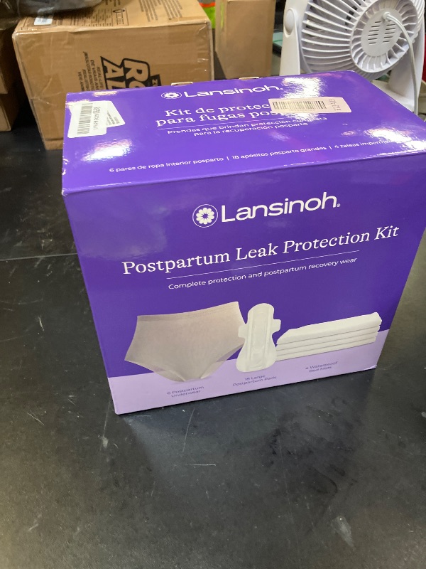 Photo 1 of Lansinoh Peace of Mind Leak Protection & Postpartum Kit, 28-Piece Labor and Delivery Essentials with Disposable Underwear, M-L Maternity Pads and Waterproof Bed Mats, Postpartum Essentials