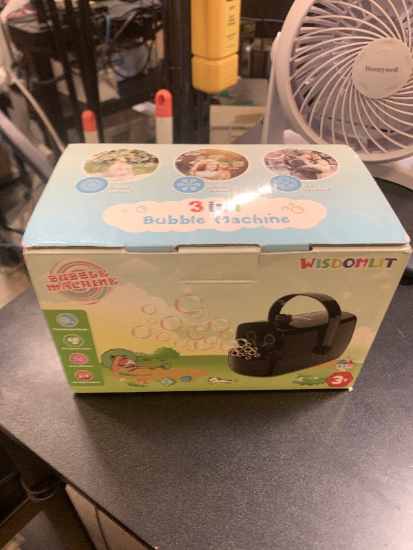 Photo 1 of Bubble Machine, 3 in 1 Bubble Maker, Bubble Blower with Replaceable Bubble Wands, 8000+ Colorful Bubbles Per Minute, Operated by Plug-in or Batteries, Bubble Toys for Indoor Outdoor Birthday Party