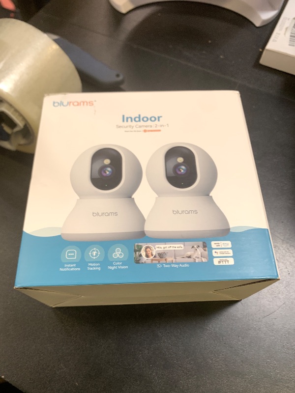 Photo 1 of blurams Cameras for Home Security, 2K Pet Camera with Phone App, 360° PTZ Indoor Cameras, 2-Way Talk, Motion Tracking, Color/IR Night Vision, Cloud&SD, Works with Alexa (2Pack, 5GHz/2.4GHz Dual-Band)