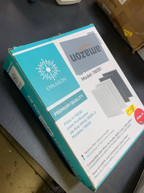 Photo 1 of 116130 Filter H Replacement Compatible with 5500-2 Air Purifier - Pack of 2 + 2 Activated Carbon Filters