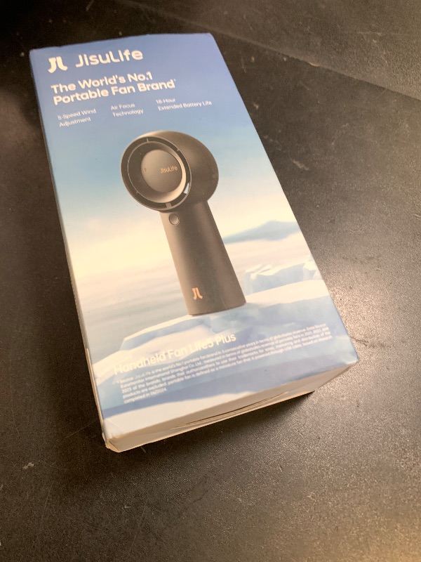Photo 1 of JISULIFE Portable Handheld Turbo Fan [18H Max Cooling Time], 6000mAh USB Rechargeable Personal Battery Operated Lash Small Pocket Fan with 5 Speeds for Travel/Outdoor/Vacation/Concerts- Black