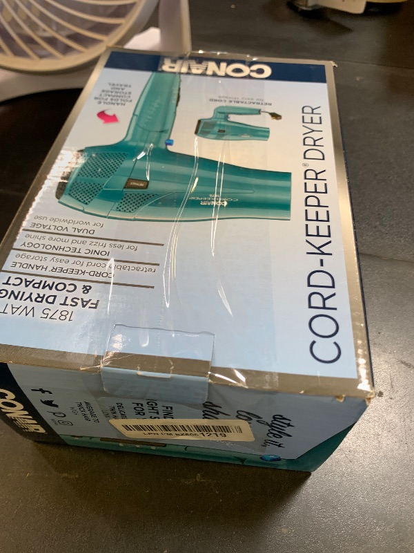 Photo 1 of Conair Hair Dryer with Folding Handle and Retractable Cord, 1875W Travel Hair Dryer, Conair Blow Dryer