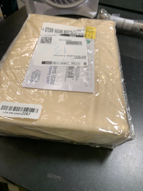 Photo 1 of Hotel Sheets Direct 4 Piece Bed Sheet Set Queen Size, 100% Viscose Derived from Bamboo Sheets Set with 2 Pillowcases, Cooling & Breathable Luxury Bedding, Moisture-Wicking & Silky Soft, Light Yellow