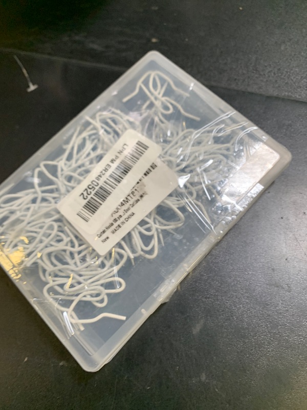 Photo 1 of Curtain Hooks 100 pcs 1.2 inch Metal Drapery Pin Hooks for Door Curtains (White)