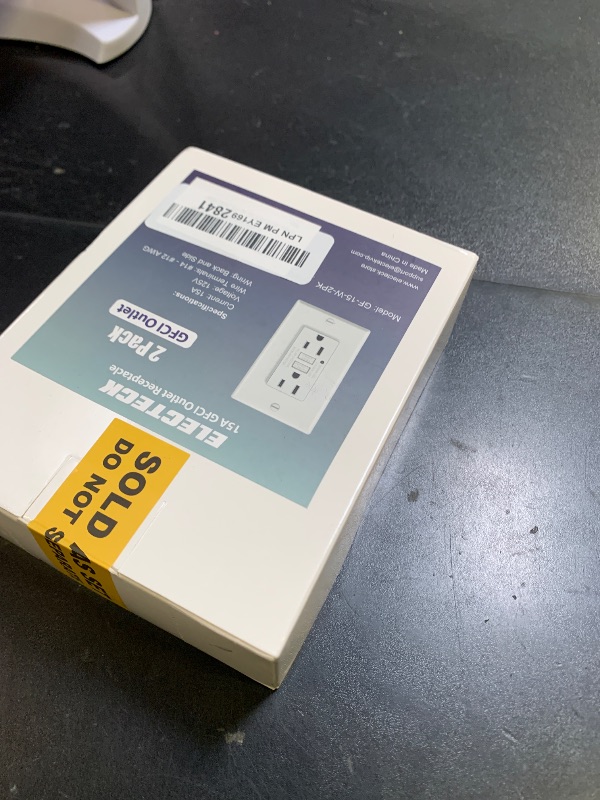 Photo 1 of ELECTECK 2 Pack GFCI Outlets 15 Amp, Non-Tamper Resistant, Decor GFI Receptacles with LED Indicator, Ground Fault Circuit Interrupter, Wallplate Included, ETL Listed, White