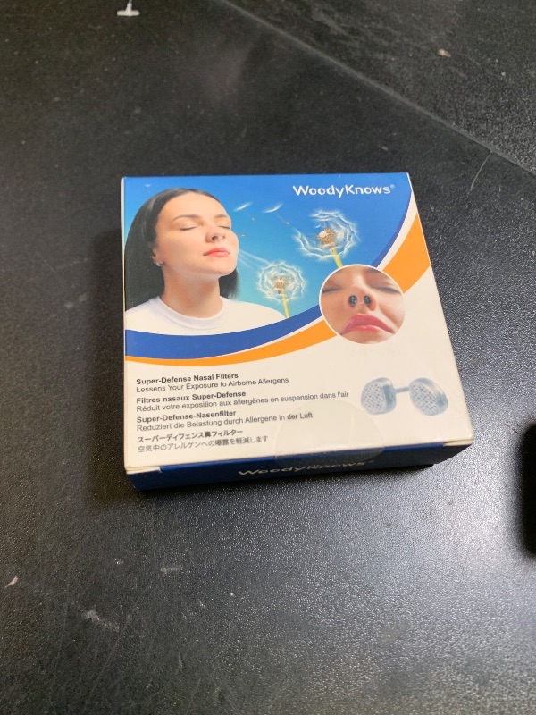 Photo 1 of WoodyKnows 3 Super-Defense Nasal Filters with 24 Pairs of Replacement Filters, Seasonal Allergies and Industrial Pollution aid (Narrow, X-Large, 3 Filters+24 Replacements)