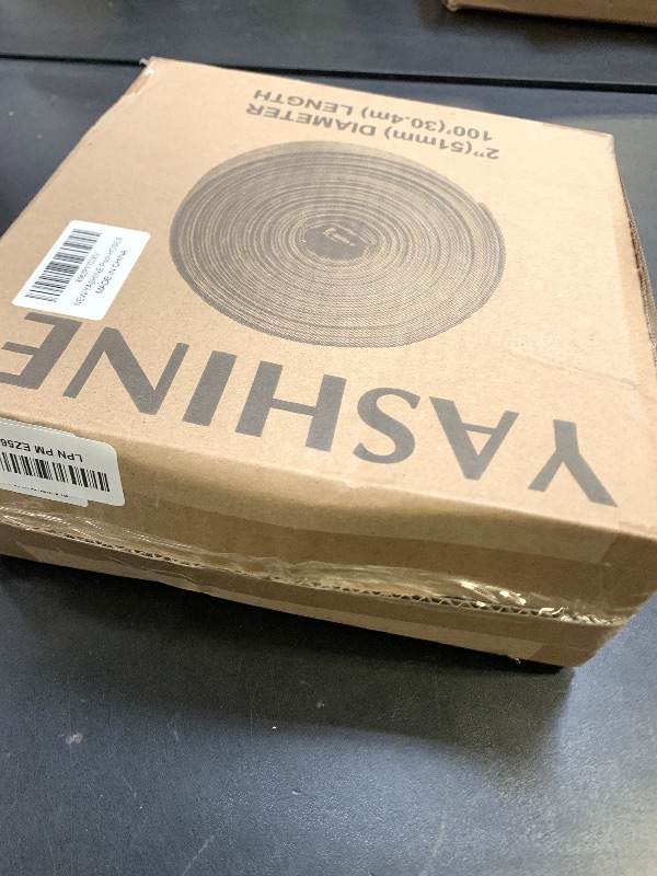 Photo 1 of YASHINE PVC Drain HOSE 2"*100ft, Pool Backwash Hose, Heavy Duty Reinforced Blue PVC Lay Flat Water, For Swimming Drain Pools and Clean Filters, with 2 Clamp