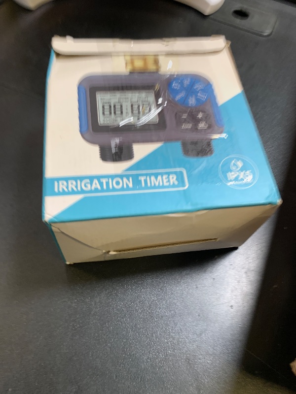 Photo 1 of Smartale Sprinkler Timer, 2 Zone Programmable Hose Timers for Watering with Brass Swivel, Digital Irrigation Controller System with Rain Delay/Manual/Automatic Watering for Outdoor Garden Yard Lawn