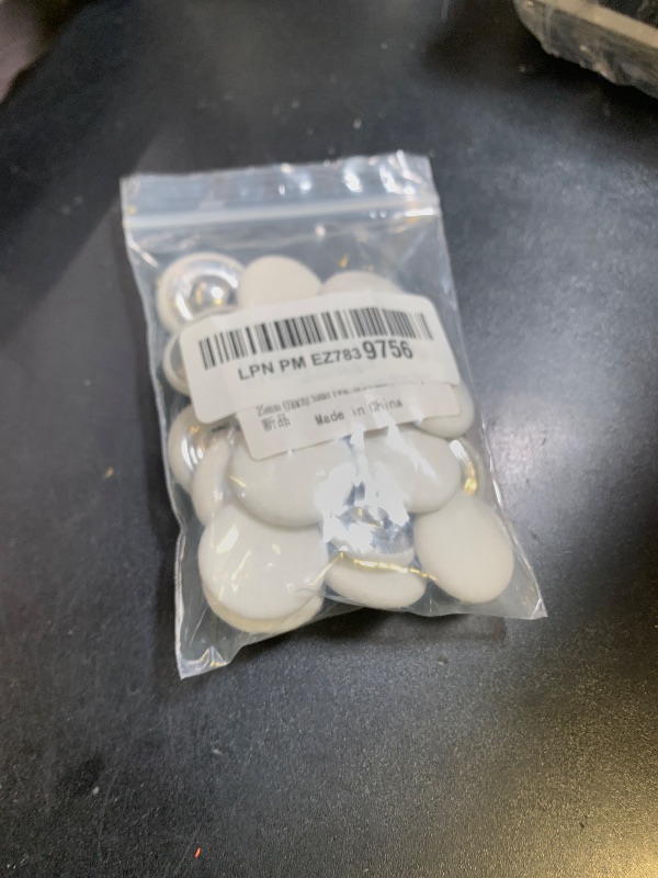 Photo 1 of 25mm (1inch) Satin Twill Fabric Covered Button with Metal Shank Back,Special Buttons for Suits and Uniforms Trench Coats (White,20pcs)