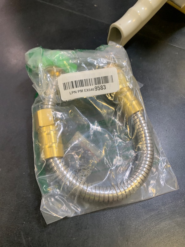 Photo 1 of Sunifier Metal Short Garden Hose 1 ft - Flexible Stainless Steel Water Hose Leader - Lightweight Small Hose With Brass Fittings (1 Feet)